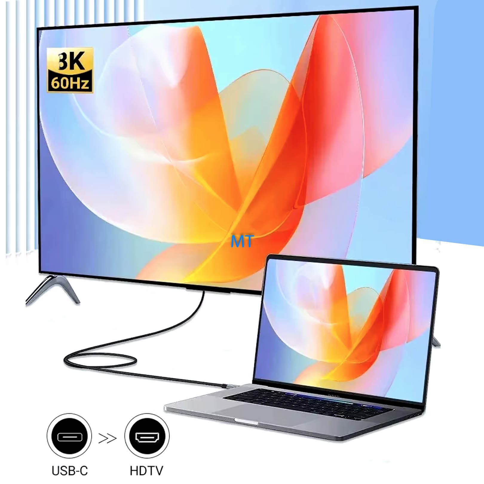 GREEN ON HDTV To USB-C Adapter 4K 2M GR75, foto 3 van 5