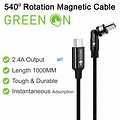 GREEN ON Rotation Magnetic Cable USB C  to Lightning 2,4A 1M GR49