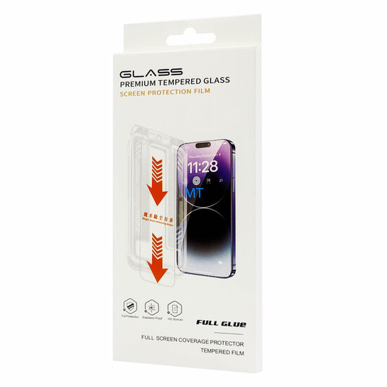 Glass 3D Premium with instalation Frame For IPhone 16e / 14 / 13 / 13 Pro