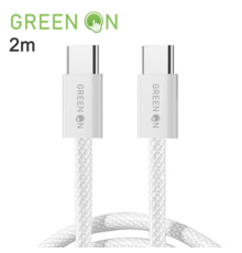 GREEN ON Braided Wire USB-C to USB-C Cable 60W 2M GR71