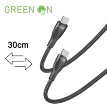 GREEN ON  USB-C  To USB -C Data Cable Nylon  45W 30cm GR69