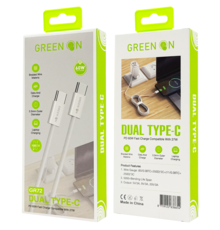 GREEN ON Braided Wire USB-C to USB-C Cable 60W 1.2M GR72