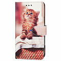GREEN ON 3D Print Wallet Case Basket Cat Galaxy A36 / A56