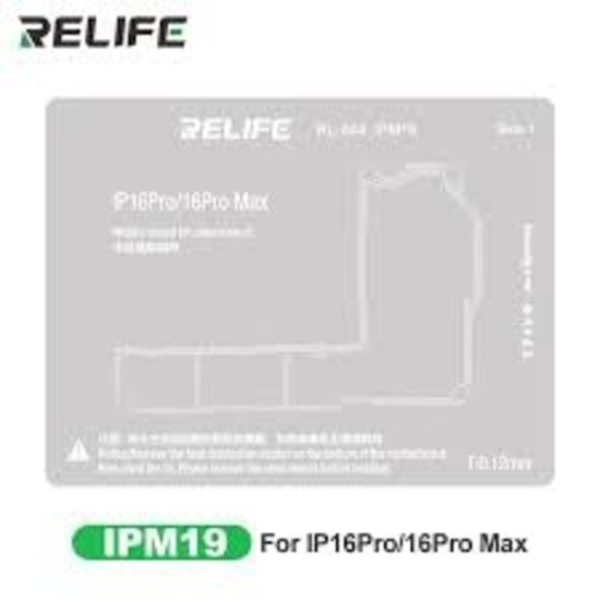 RELIFE RL-044 IPM19 IP16 Pro / 16 Pro Max Middle Layer Tin Planting Steel