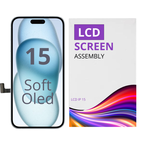 LCD Soft Oled For IPhone 15 White Box
