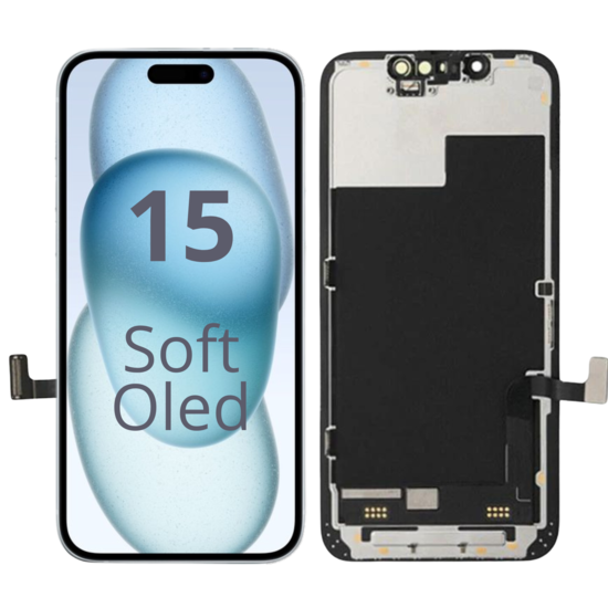 LCD Soft Oled For IPhone 15 White Box (Replaceable IC)