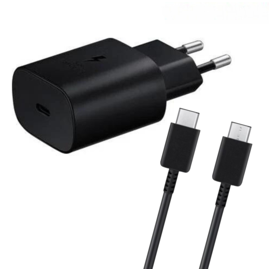 USB C Samsung 25W  2 in 1 Fast Charger + USB C to USB C Cable Combo  BULK