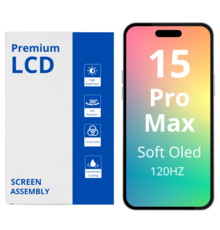 LCD For IPhone 15 Pro Max Soft Oled White Box