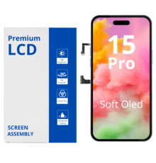 LCD For IPhone 15 Pro Soft Oled White Box