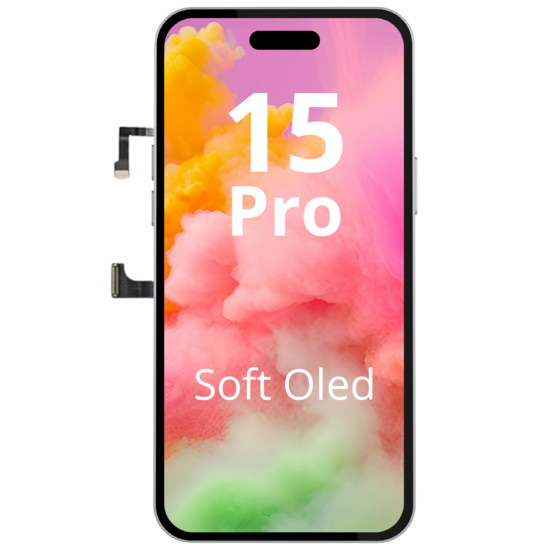 LCD For IPhone 15 Pro Soft Oled White Box