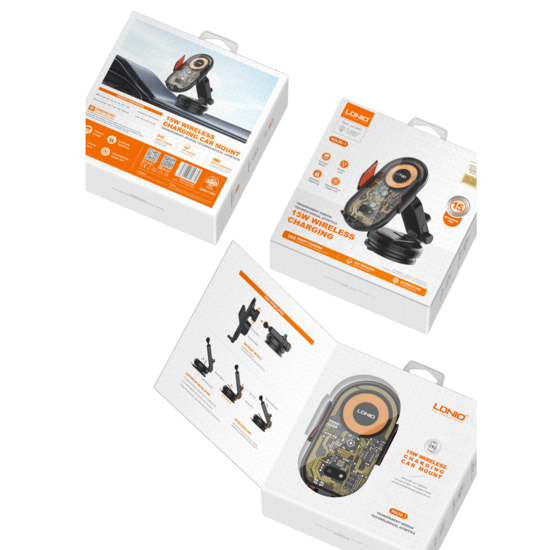 LDNIO 15 Watt Wireless Charging Car Phone Holder MA30-1