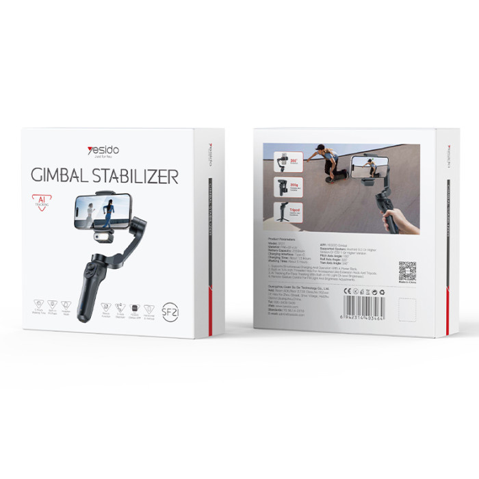 Yesido Gimbal Stabilizer Selfiestick Face Tracking SF21, foto 2 van 3