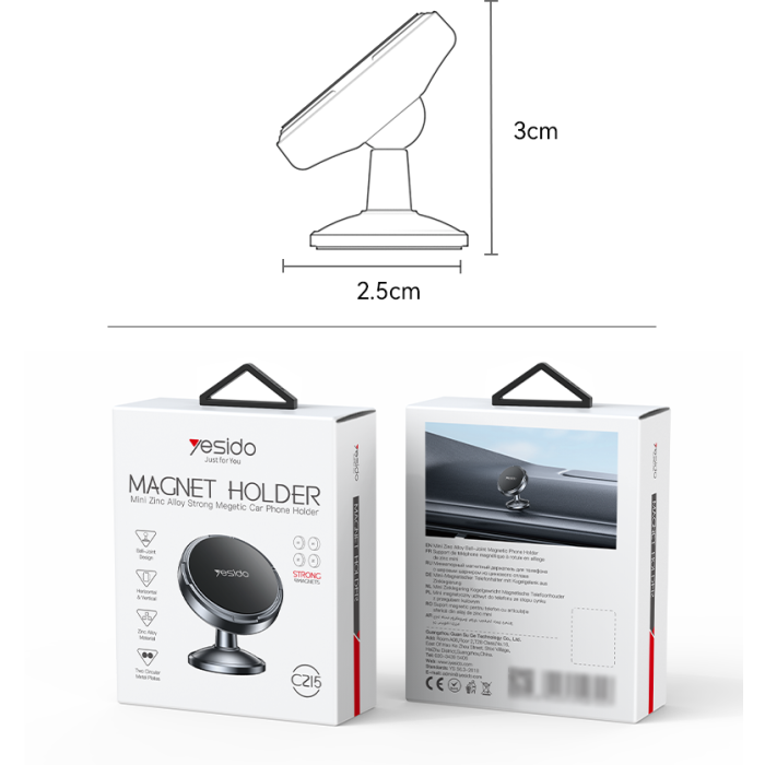 Yesido 360 Rotation Magnet Holder C215, foto 5 van 5