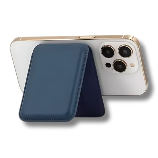 Magnetic Leather Wallet Stand
