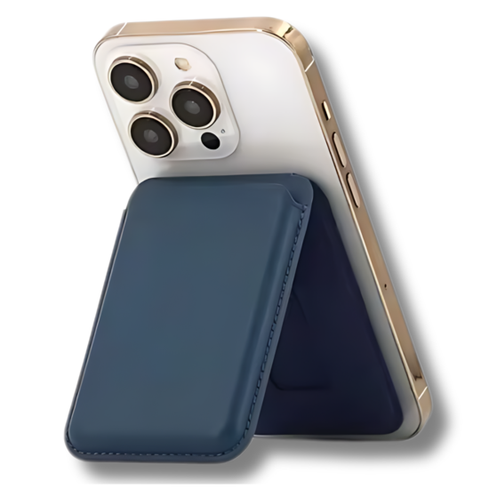 Magnetic Leather Wallet Stand