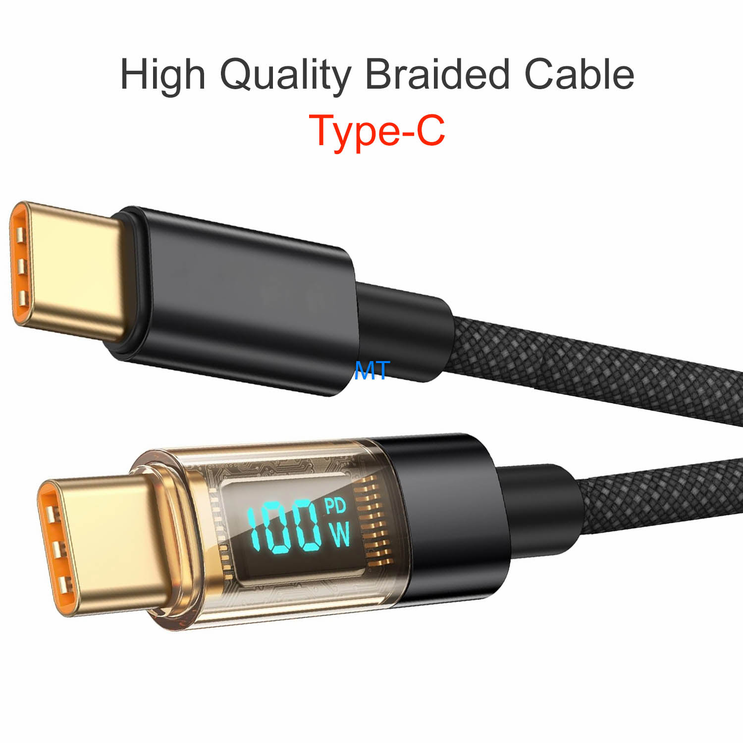 Braided Digital Voltage Cable USB-C To USB-C 1M