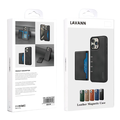 Lavann Magnetic Leather Wallet Back case 2 in 1 For IPhone 15