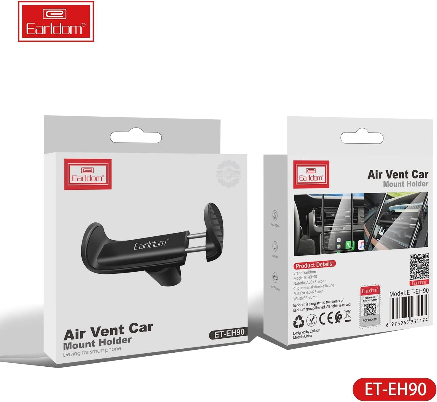 Earldom Air Vent Car Mount Holder EH90, foto 3 van 4
