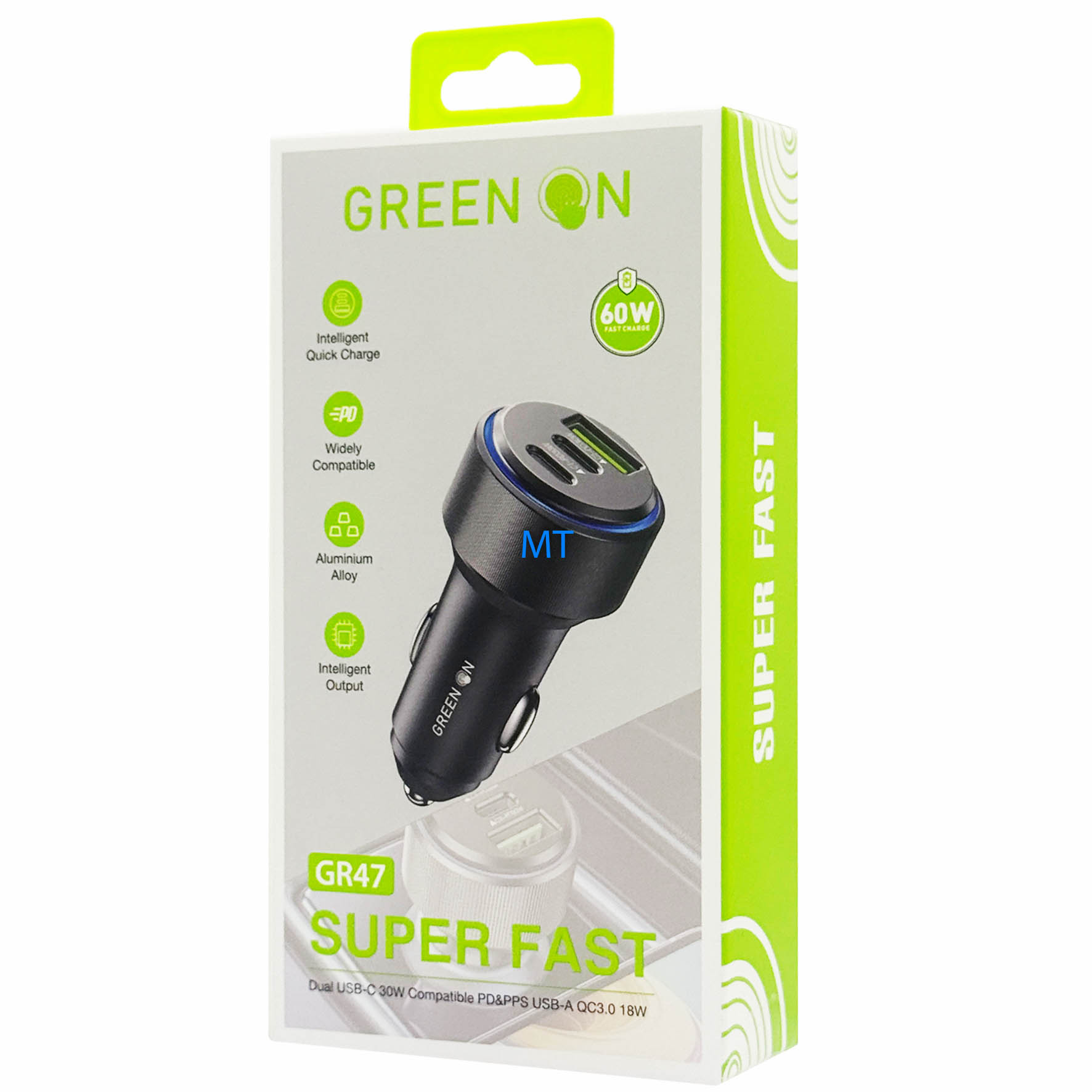 GREEN ON Super Fast Car Charger 60W GR47, foto 3 van 3