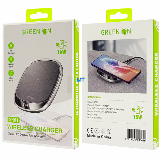 GREEN ON Wireless Charger 15W GR61