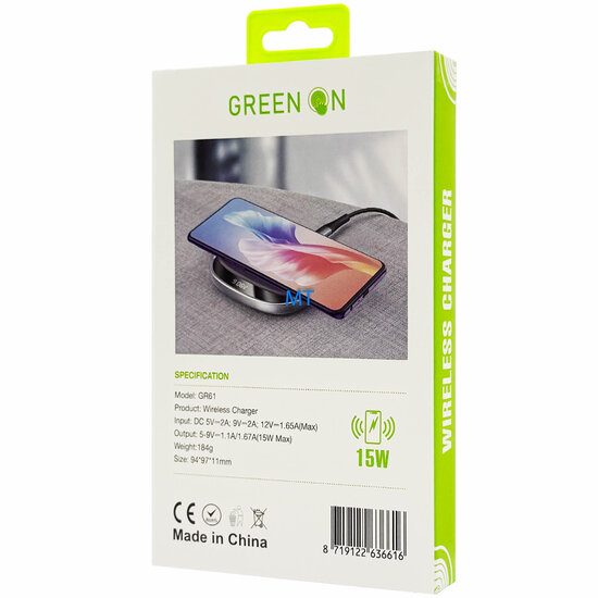 GREEN ON Wireless Charger 15W GR61