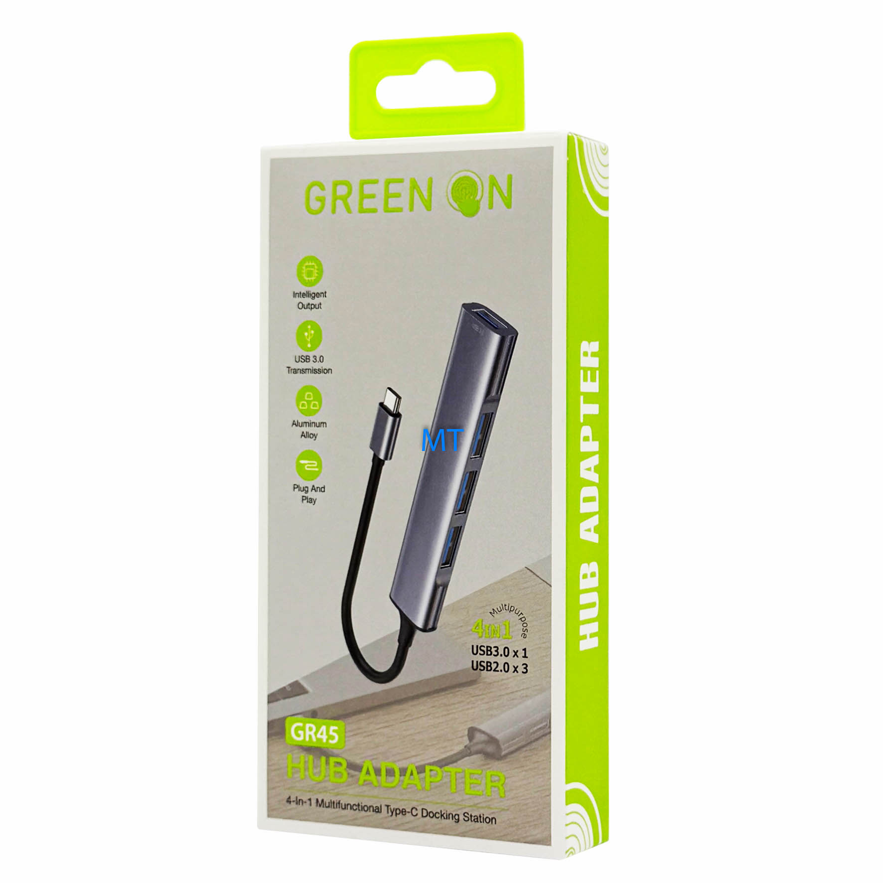 GREEN ON USB-C To USB Hub Adapter 4 in 1 GR45, foto 6 van 6