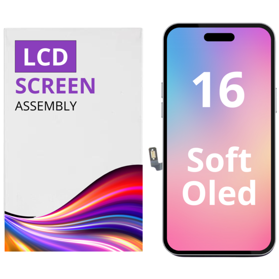 LCD Soft Oled For IPhone 16 White Box (Replaceable IC)