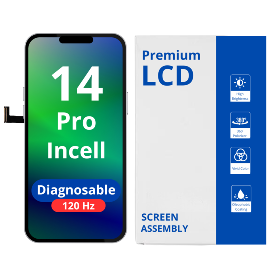 LCD Diagnosable Excellent Incell For IPhone 14 Pro 120 Hz White Box