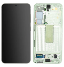 LCD Samsung Galaxy S23 S911B GH82-30480F With Frame Lime  / SILVER Service Pack