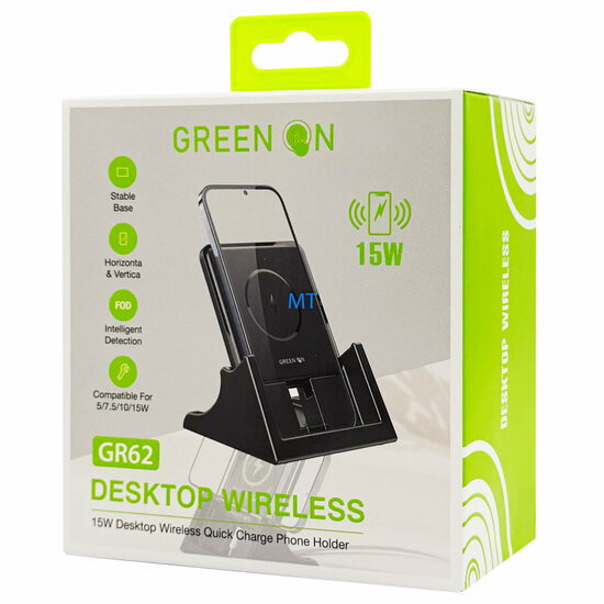 GREEN ON Desktop Wireless Charge / Phone holder 15W GR62