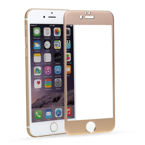 Glass Colorful 3D Full Cover For IPhone 7 Gold