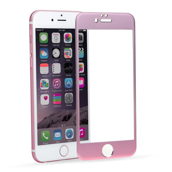 Glass Colorful 3D Full Cover For IPhone 7 Pink