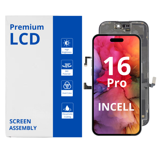 LCD Excellent Screen Assembly For IPhone 16 Pro Incell White Box