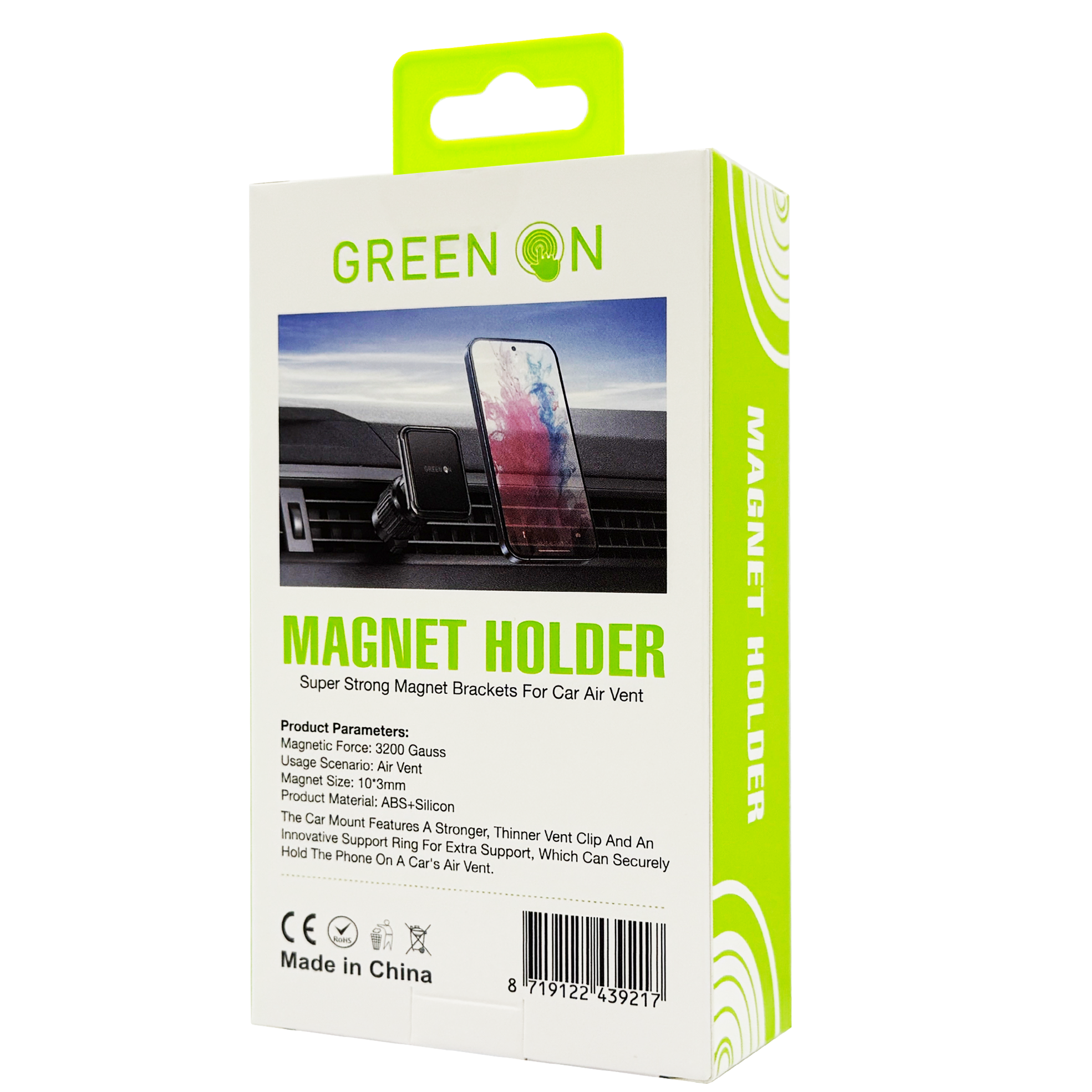 GREEN ON Magnetic Holder Brackets for Air vent GR73, foto 4 van 4