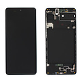 LCD Incell For Galaxy A71 Black With Frame Not Original White Box