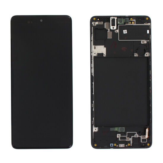 LCD Incell For Galaxy A71 Black With Frame Not Original White Box