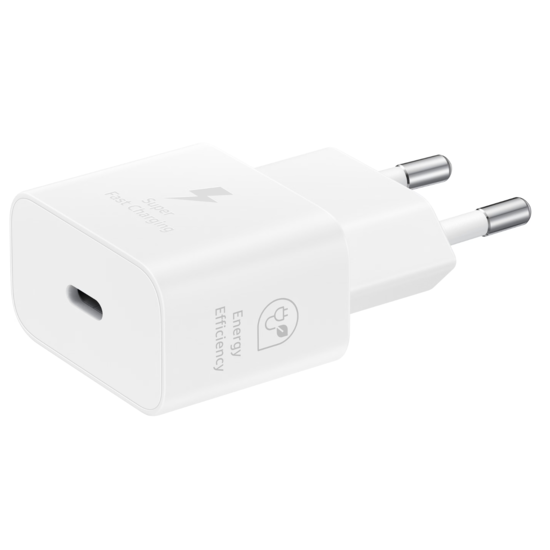 USB-C Samsung Galaxy 25W Power Adapter, Wit, EP-T2510NWEGWW Service Pack