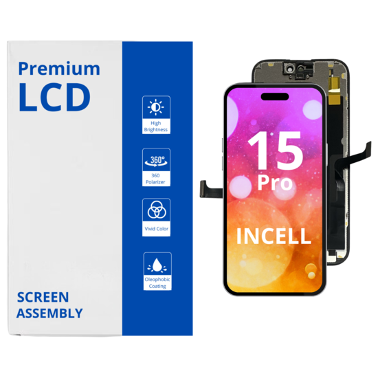 LCD Excellent Screen Assembly For IPhone 15 Pro Incell White Box