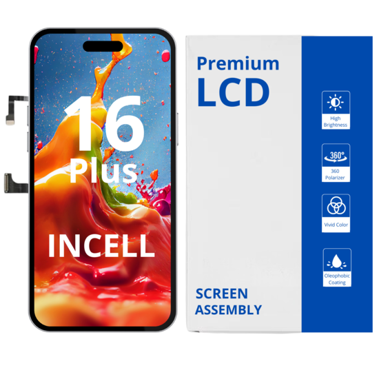 LCD Excellent Screen Assembly For IPhone 16 Plus Incell White Box