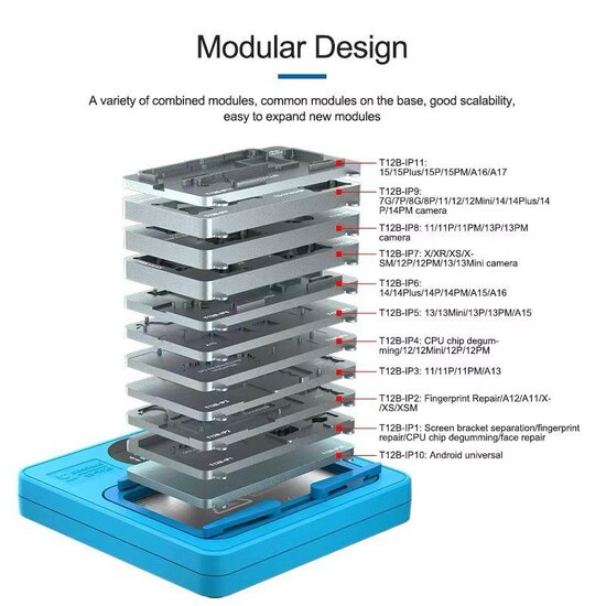 T12B-IP12 Motherboard Layering Module IPhone 16 Series For SUNSHINE SS-T12B