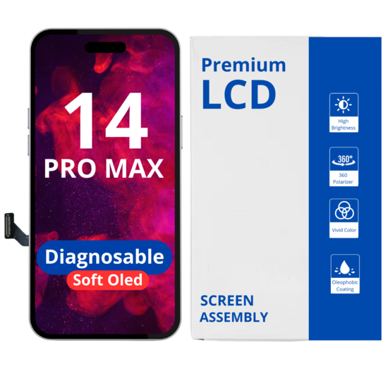 LCD No Message Diagnosable Soft Oled Excellent For IPhone 14 Pro Max 120 HZ White Box