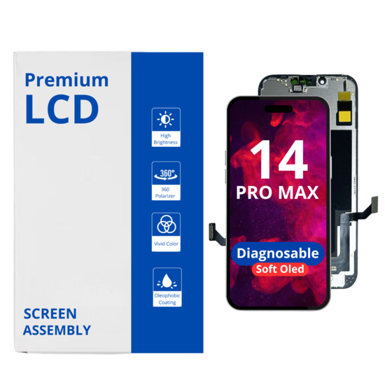 LCD No Message Diagnosable Soft Oled Excellent For IPhone 14 Pro Max 120 HZ White Box