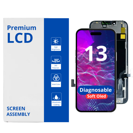 LCD No Message Diagnosable Soft Oled Excellent For IPhone 13  White Box