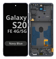 LCD Soft Oled For Galaxy S20FE 4G / 5G G780 / G781 Navy with Frame Non Original White Box