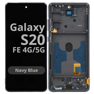 LCD Soft Oled For Galaxy S20FE 4G / 5G G780 / G781 Navy with Frame Non Original White Box