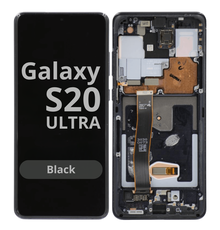 LCD Soft Oled For Galaxy S20 Ultra Black with Frame Non Original White Box
