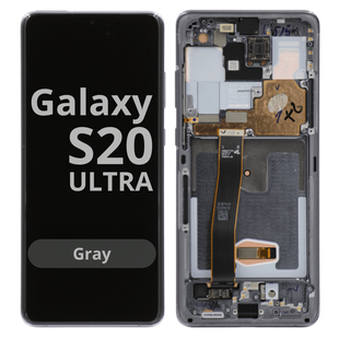 LCD Soft Oled For Galaxy S20 Ultra Gray with Frame Non Original White Box