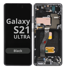 LCD Soft Oled For Galaxy S21 Ultra Black with Frame Non Original White Box