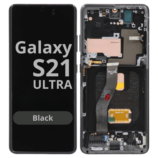 LCD Soft Oled For Galaxy S21 Ultra Black with Frame Non Original White Box