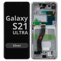 LCD Soft Oled For Galaxy S21 Ultra Silver with Frame Non Original White Box